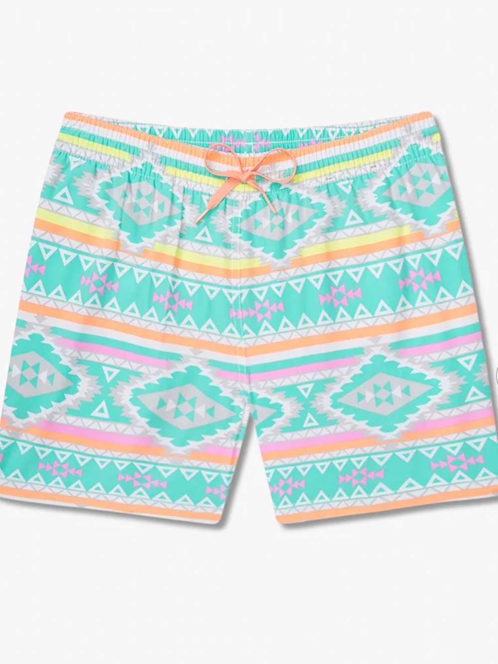Chubbies En Fuego Teal Geometric 5.5” Swim Trunk